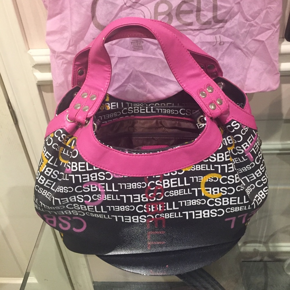 🛍3 for $30 ⬇️price drop black/pink handles multiple compartment